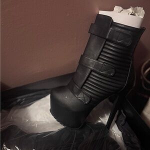 Black High Heel Ankle Boots